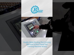 Rolo de aço ondulado hidráulico que forma a máquina com corte do sistema