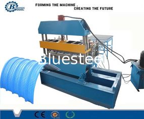 Máquina de friso hidráulica totalmente automático do aço da cor/encurvamento telhando ondulado da folha