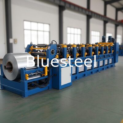 Máquina de moldagem de rolos de telhado de metal pesado de 8000 kg com controlo PLC e rolos de aço 45# para produção de chapas de telhado