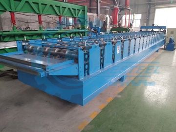0.3-0.8mm Espessura Máquina de moldagem de rolos de telhado de metal 8-15m/min Velocidade de moldagem ±2mm Tolerância de corte