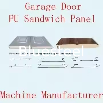 Pu painel de sanduíche porta de garagem rolante rolante rolante máquina de formação eficiente