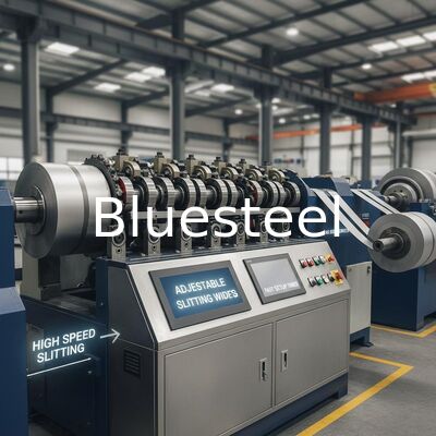 Linha de Corte de Metal com Larguras de Corte Ajustáveis, Tempos de Configuração Rápidos e Máquina de Corte de Alta Velocidade para Processamento Eficiente de Bobinas