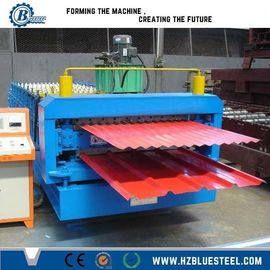 Máquina de formação de aço da dupla camada 3KW hidráulica com o rolo 45# de aço